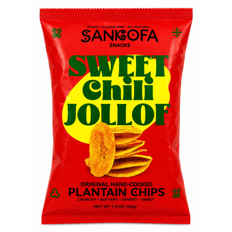 Ignite your taste buds with Sankofa Snacks Chili Jollof Plantain Chips , the ult...