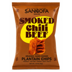 Sankofa Snacks Smoked Chili Beef Plantain Chips 50g