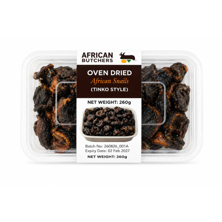 Oven Dried African Snails [Tinko Style] 260g By African Butchers | Delivered in Dubai & UAE