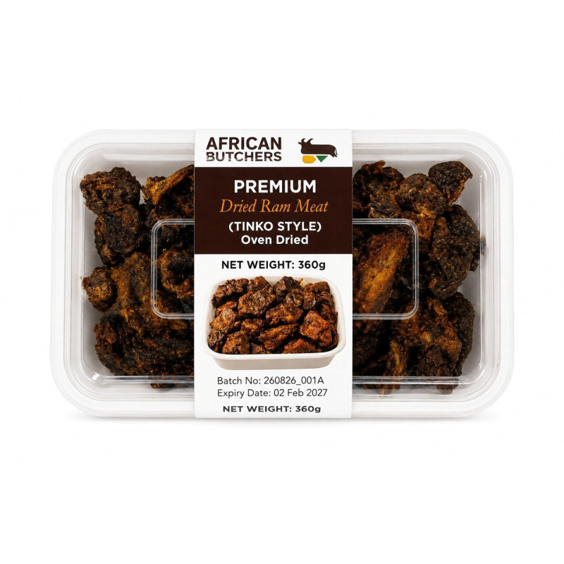 Premium Dried Ram Meat [Tinko Style] 360g By African Butchers - Locally Sourced| Delivered in Dubai & UAE by OJAMEA.COM