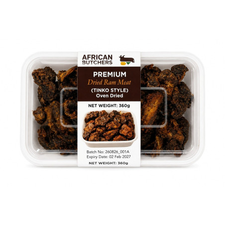 Premium Dried Ram Meat [Tinko Style] 360g By African Butchers - Locally Sourced| Delivered in Dubai & UAE by OJAMEA.COM