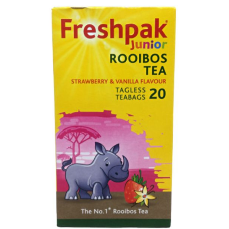 Rooibos kids teabags FreshPack junior strawbeery  and vanilla
