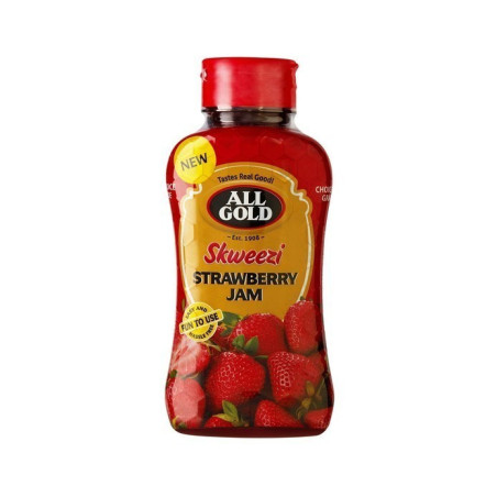 All gold jam skweezi 460g strawberrry