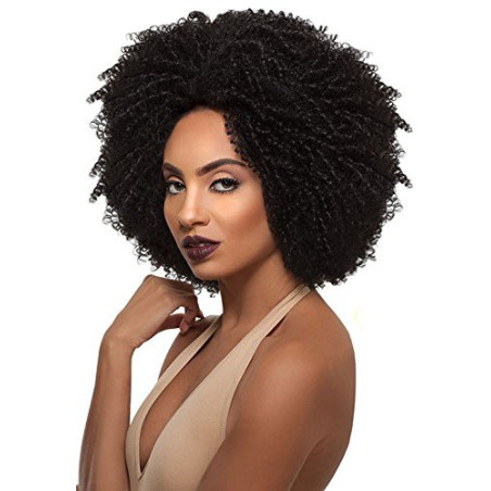 Premium synthetic half wig Natural texture and natural style Blends...