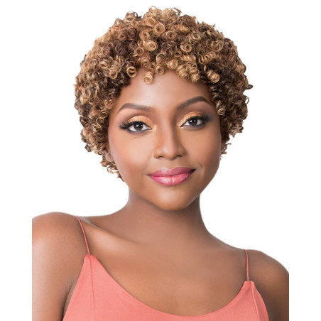 It's a Wig Short Length Curly Wavy Style 100% Human Hair Wig - HH D...